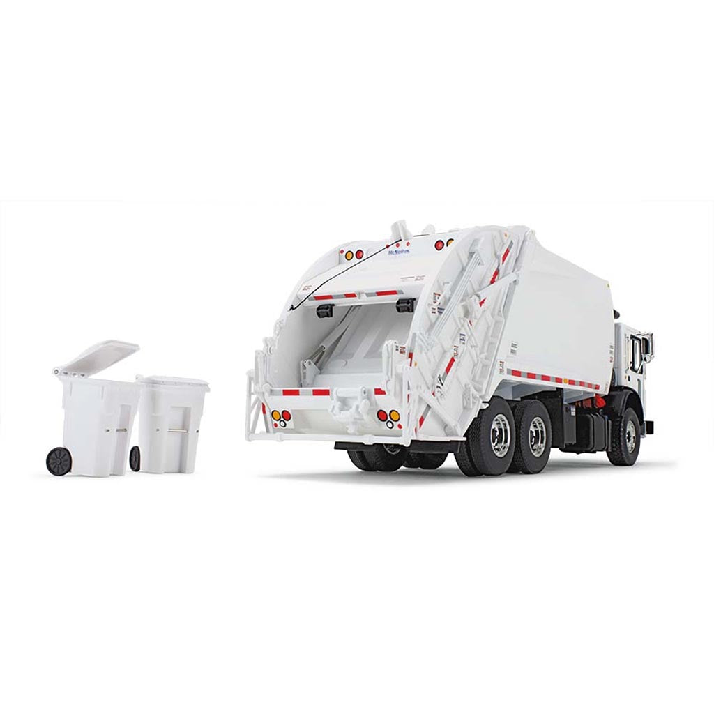 Mack TerraPro with McNeilus Rear Load Refuse Truck w/Trash Cans (White)