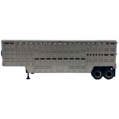 Model of a livestock trailer on a white background