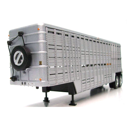 Model of a livestock trailer on a white background