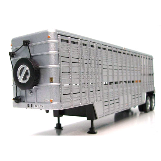 Model of a livestock trailer on a white background