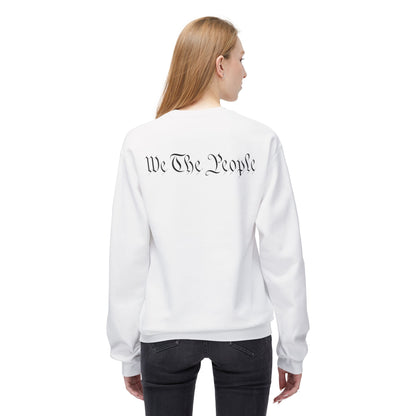 Betsy Ross Patriotic Crewneck Sweatshirt - "United We Stand" Eagle & Flag (We The People)