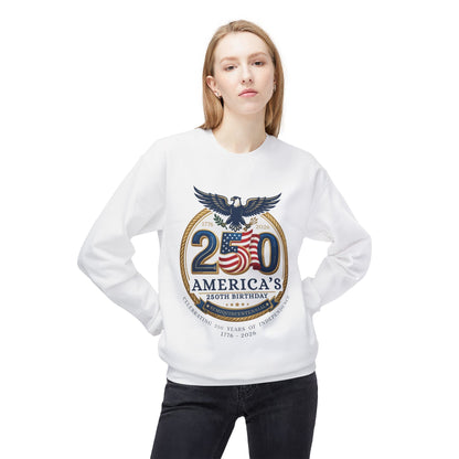 America's 250th Anniversary Crewneck Sweatshirt – 'We The People' Patriotic Design