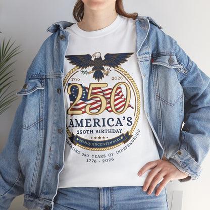 Founding Eagle 250th America’s 250th Birthday T-Shirt — Patriotic "We The People" Tee