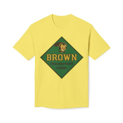 Brown Transport Logo T-Shirt — Vintage Delivery Company Tee