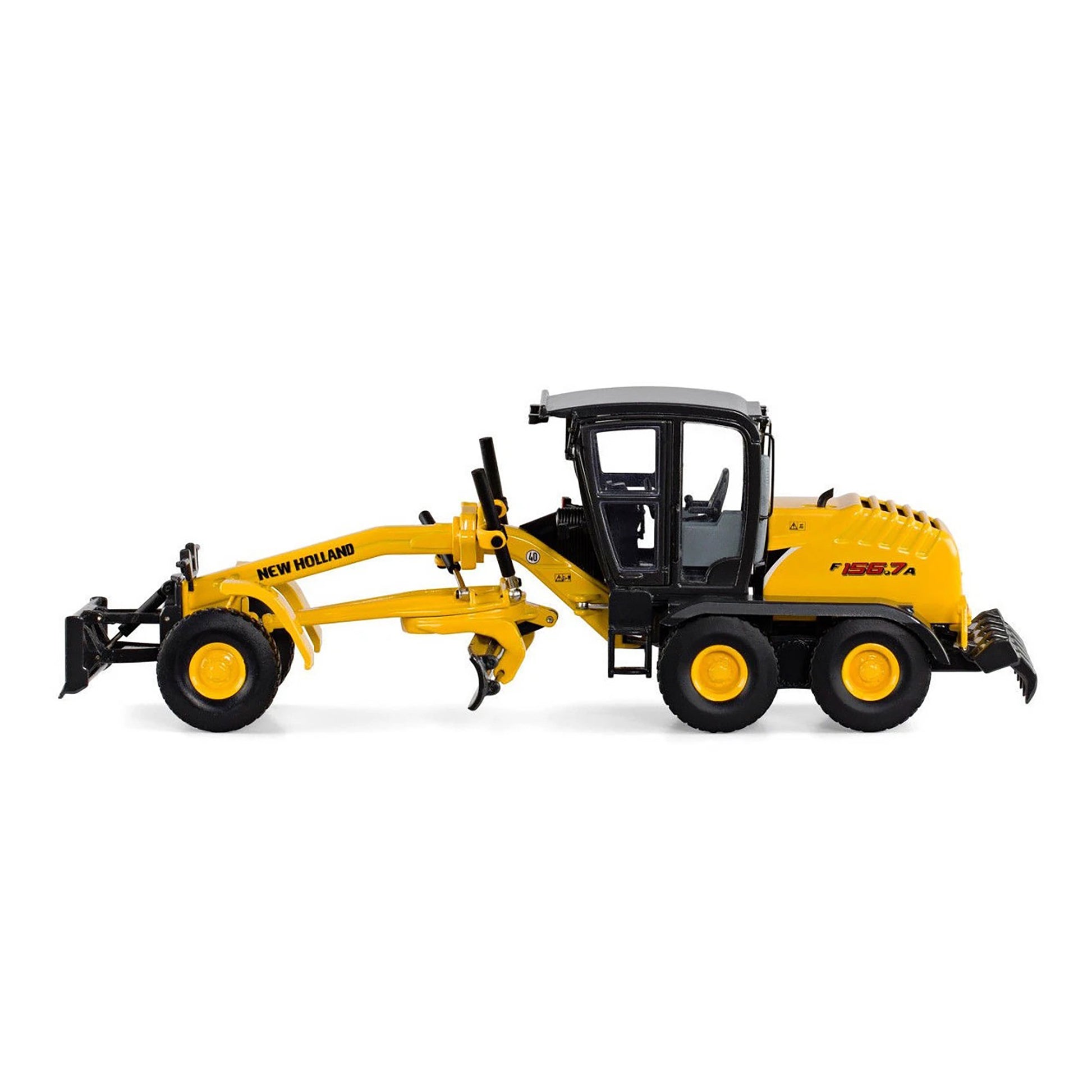Model of a New Holland construction vehicle on a white background
