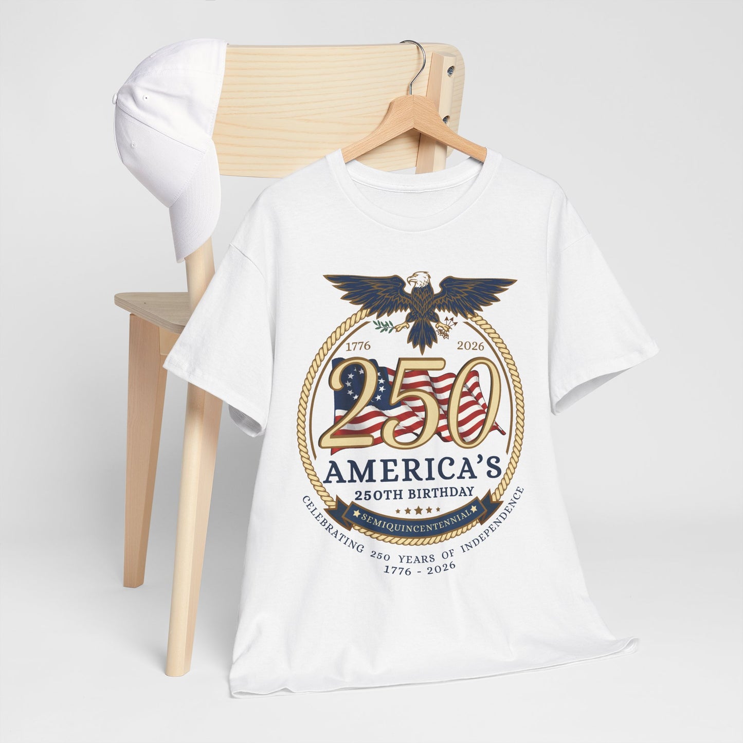 Founding Eagle 250th America’s 250th Birthday T-Shirt — Patriotic "We The People" Tee
