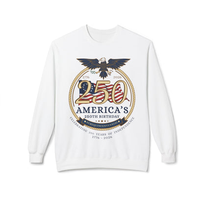 America 250th Anniversary 'Founding Eagle' Crewneck Sweatshirt - "We The People" Patriotic Pullover