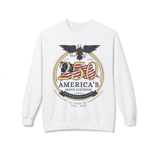 America 250th Anniversary 'Founding Eagle' Crewneck Sweatshirt - "We The People" Patriotic Pullover
