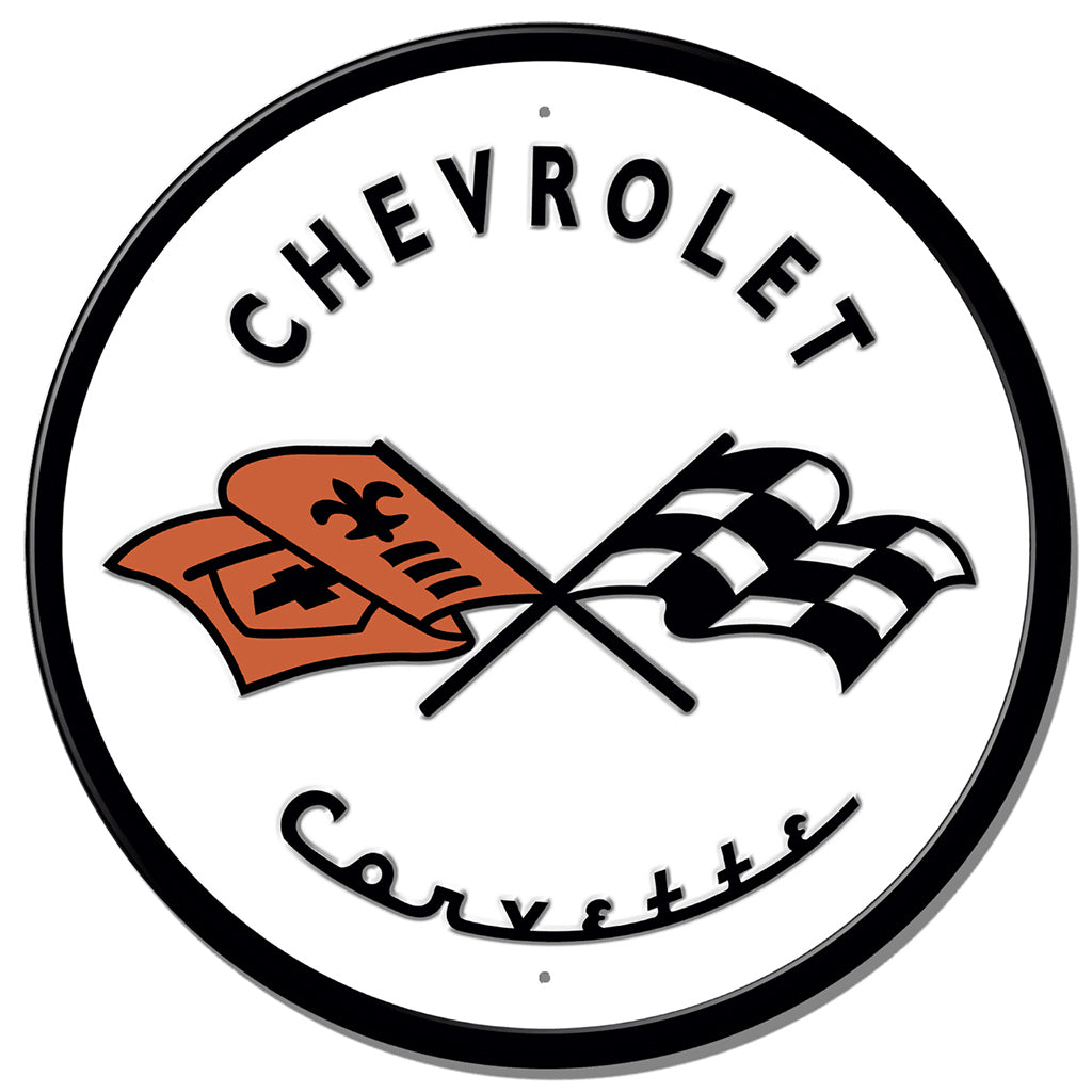 Round 1953 Chevrolet Corvette Logo