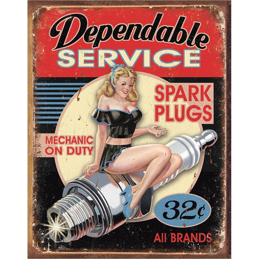 Vintage Advertising Sign for Spark Plugs