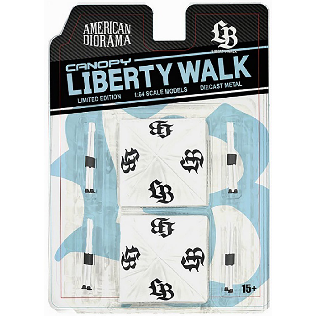 Liberty Walk model car kit packaging with branding on a white background