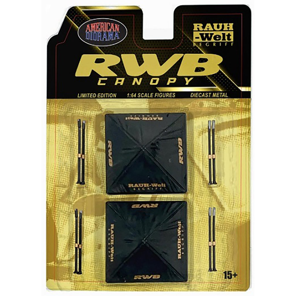 RWB canopy packaging for model cars with 'American Diorama' branding