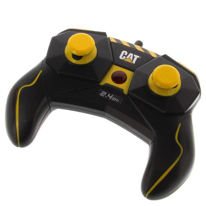 yellow and black controller with CAT branding on a white background