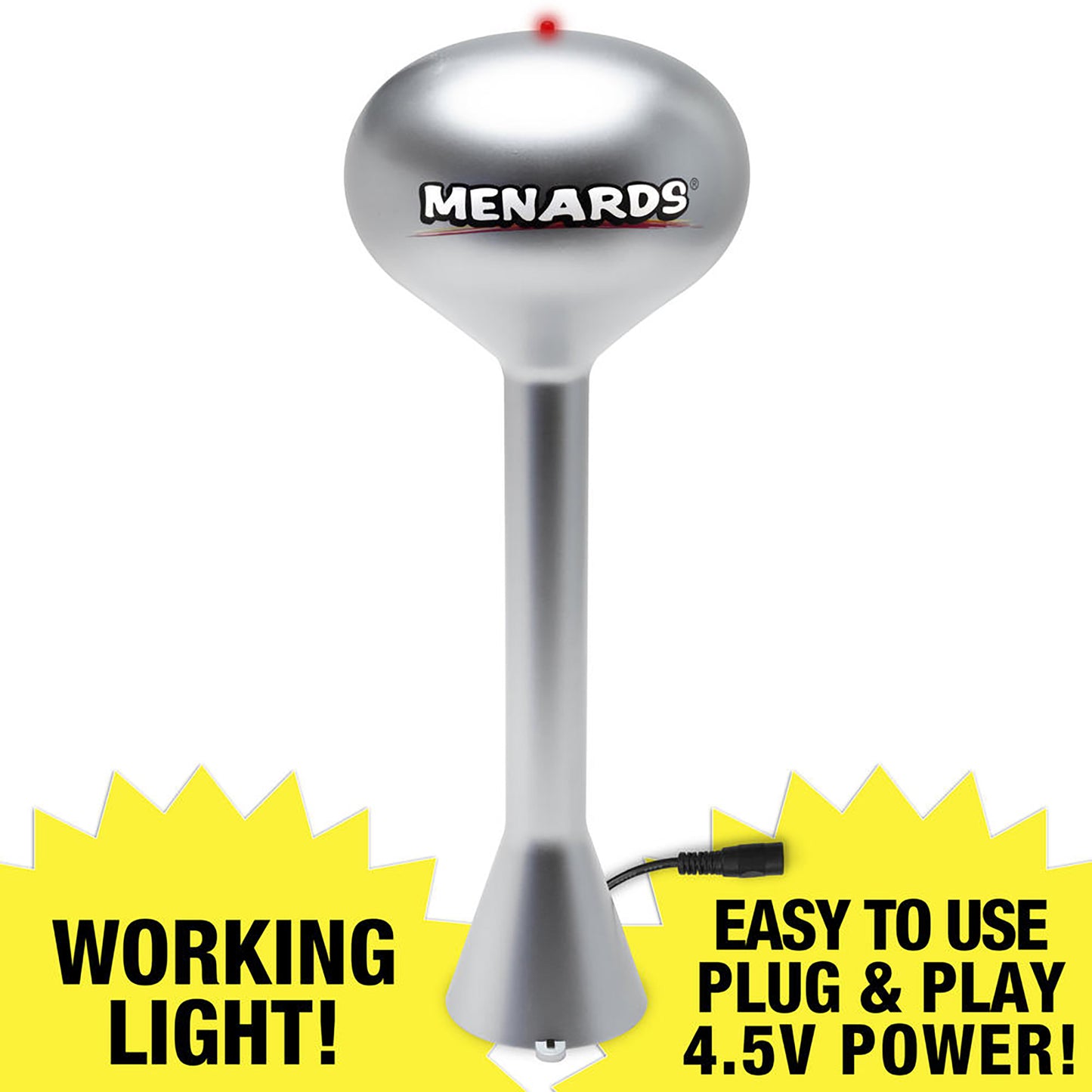 Water Tower with working light with Menards Logo on a white background