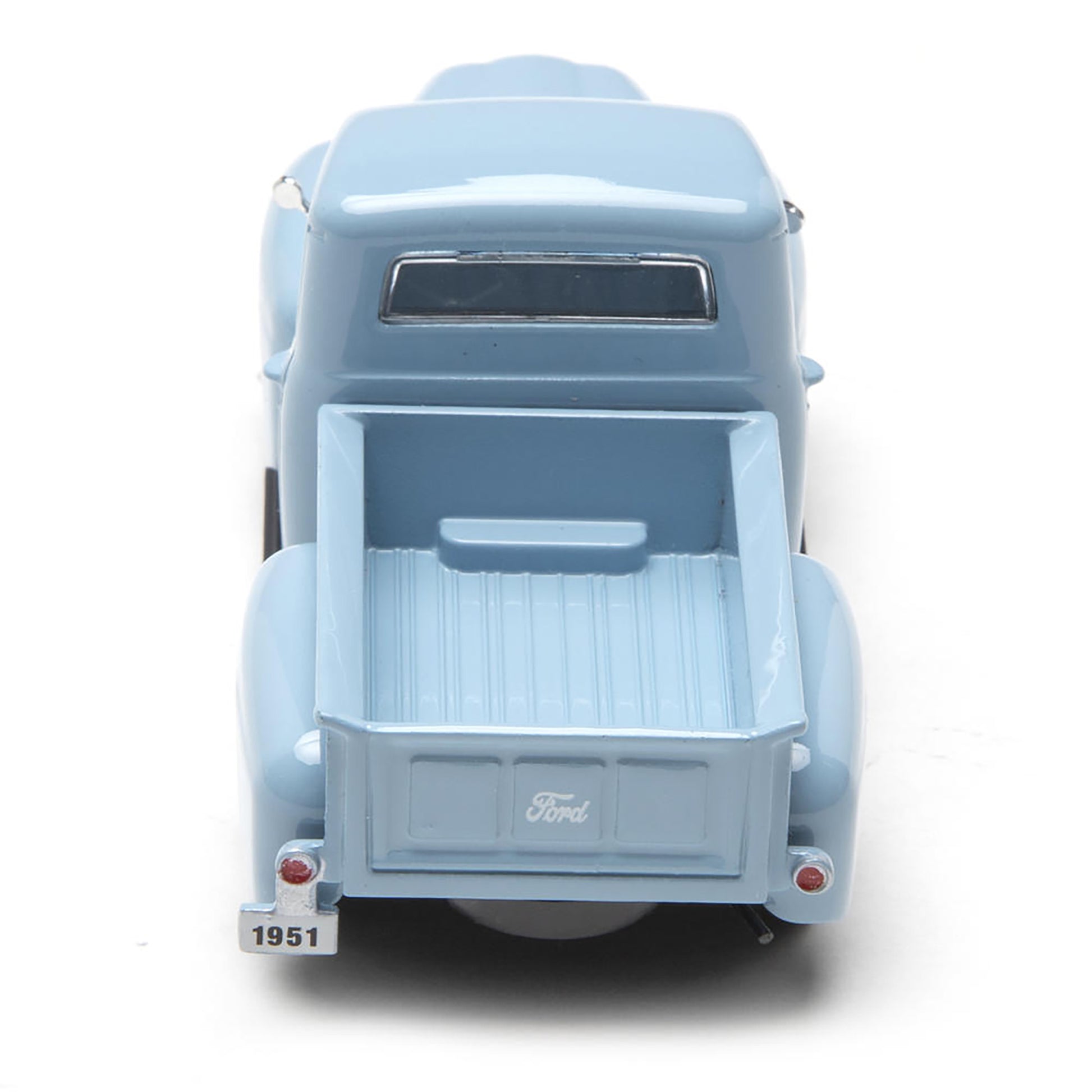 Light blue model truck on a white background