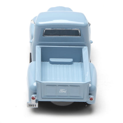 Light blue model truck on a white background