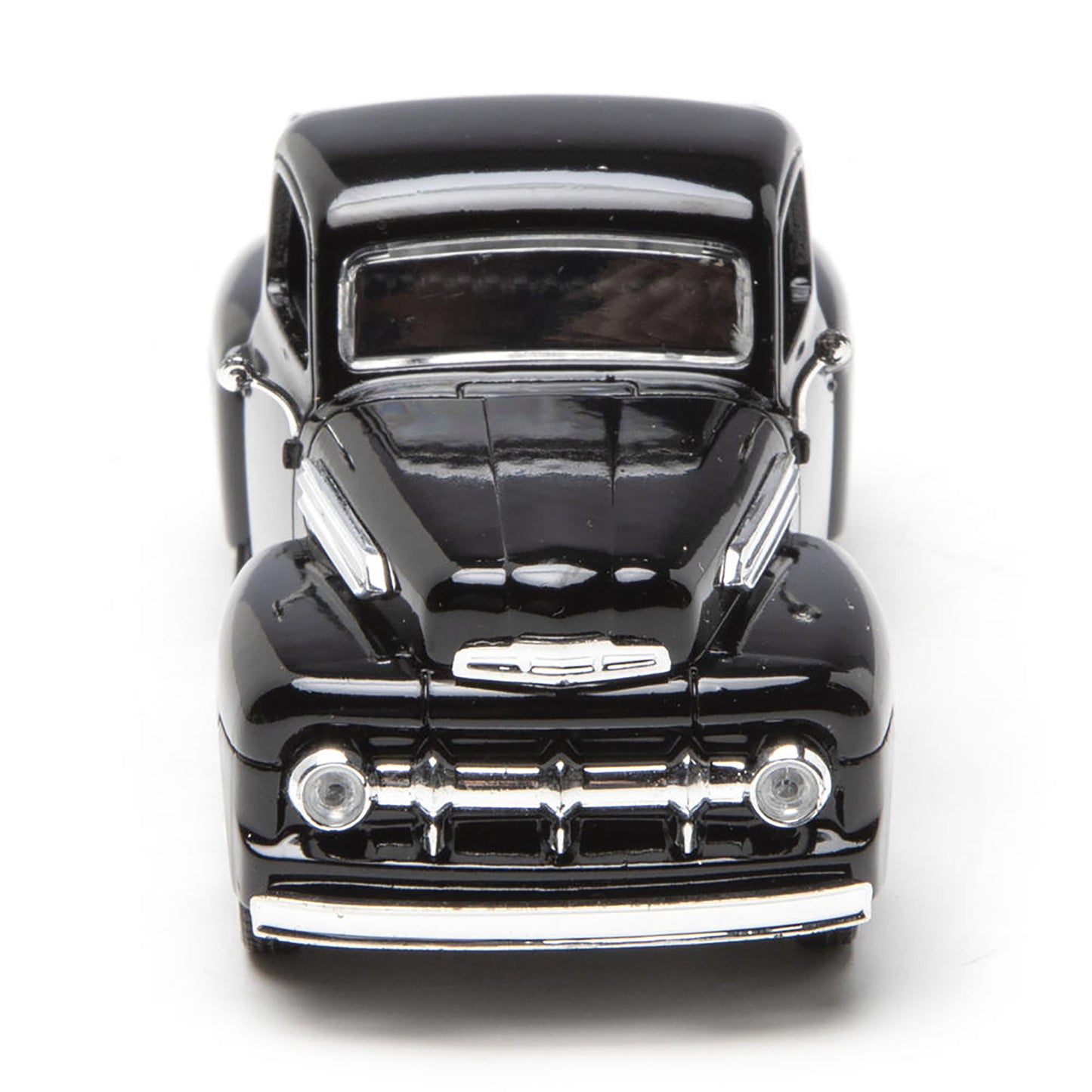 Black model car on a white background