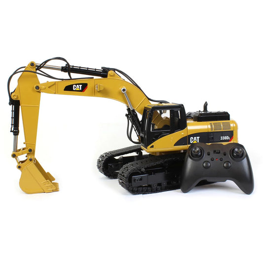 Model of a Remote Controlled Caterpillar 330D L Excavator on a White Background