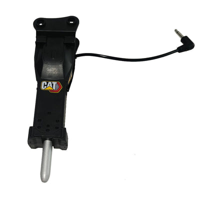 Black metal device with a cable and 'CAT' logo on a white background