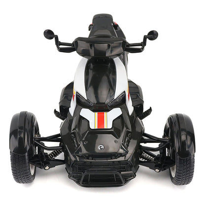 Remote Controlled Model of a Can-Am Ryker Rally 3-Wheel Motorcycle on a White Background