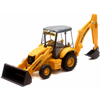 Model of a New Holland B110C Backhoe Loader on a White Background
