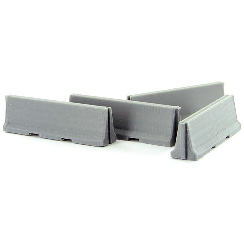 Traffic / Jersey Barriers - 4-Pack Interlocking - Concrete Gray