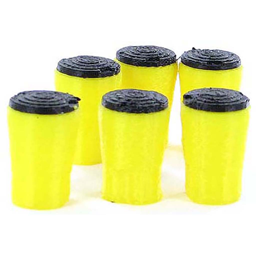 Crash Absorption Barrels - 6-Pack - Yellow/Black