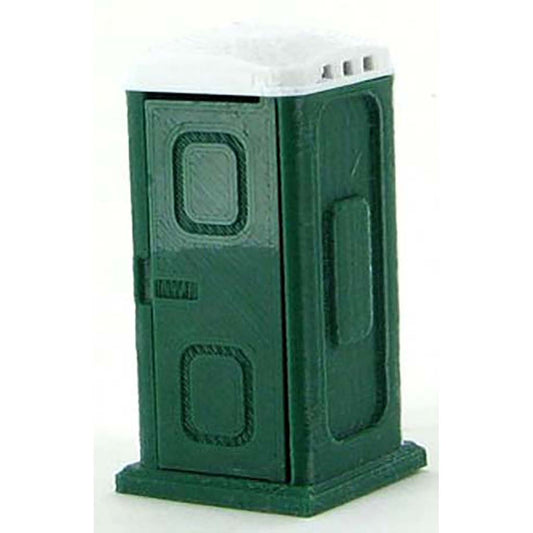 Porta-Potty w/Opening Door - Dark Green/White