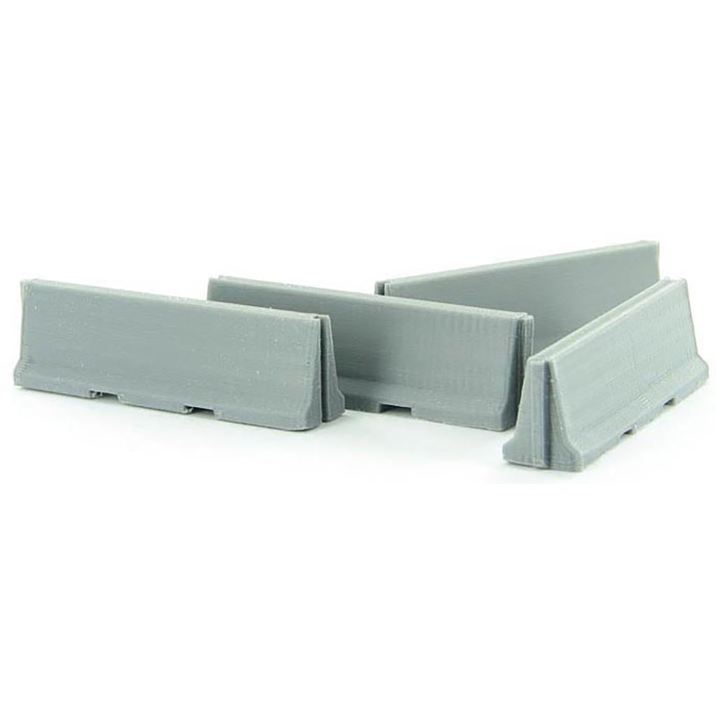 Traffic / Jersey Barriers - 4-Pack Interlocking - Concrete Gray