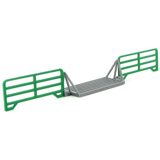 Cattle Guard Crossing w/2 Panels - Green/Gray