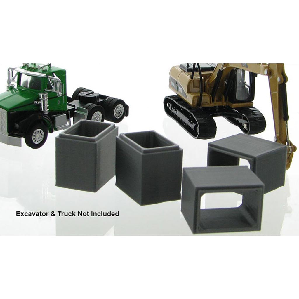 Concrete Box Culvert - 4-Pack - Concrete Gray