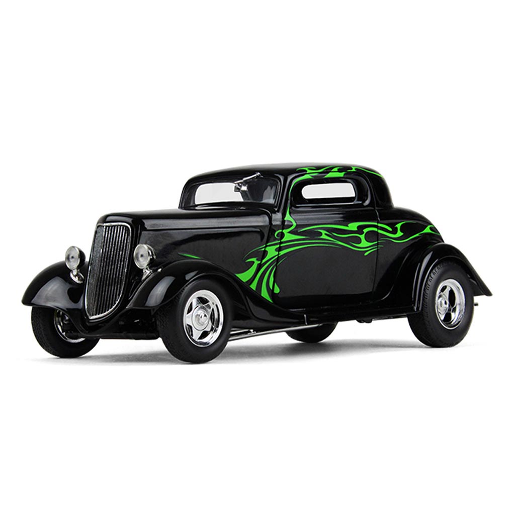 1934 Ford Coupe Street Rod (Black/Lime Green Flames)