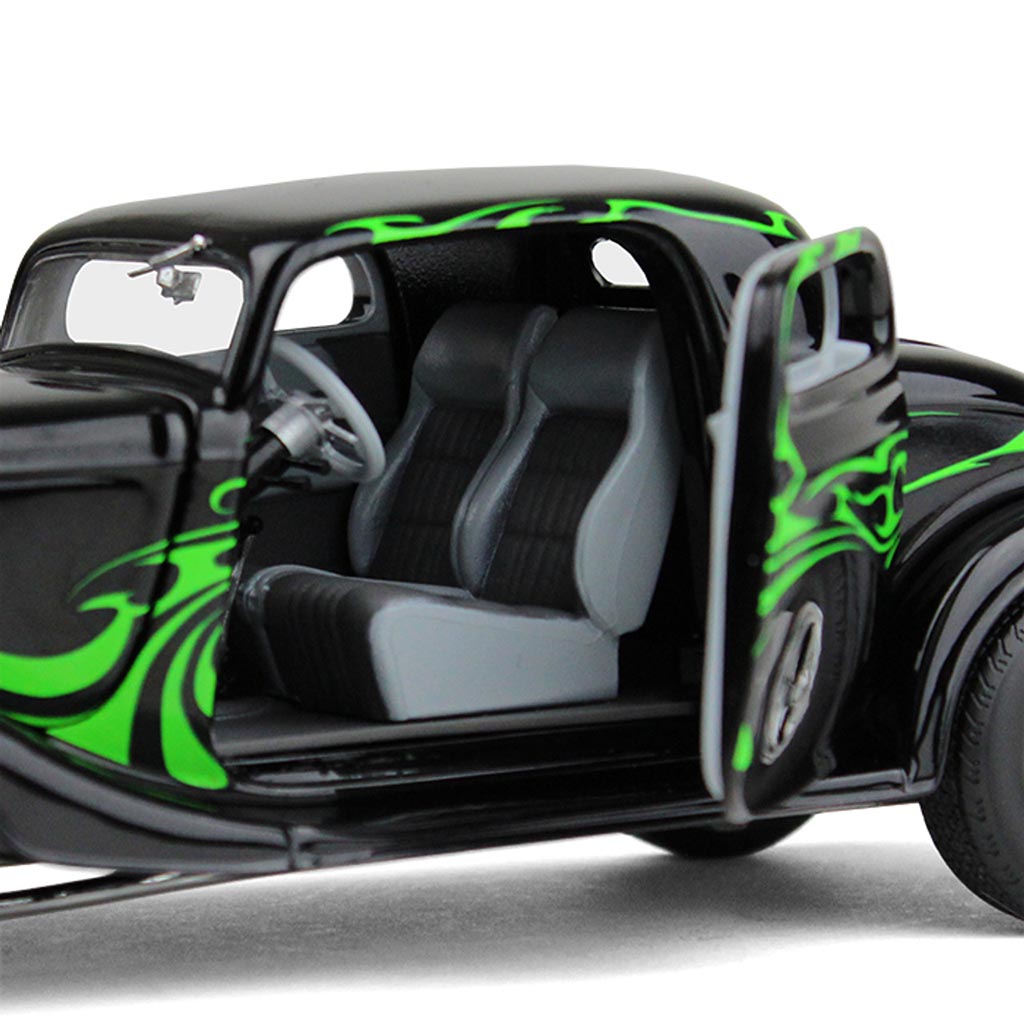 1934 Ford Coupe Street Rod (Black/Lime Green Flames)