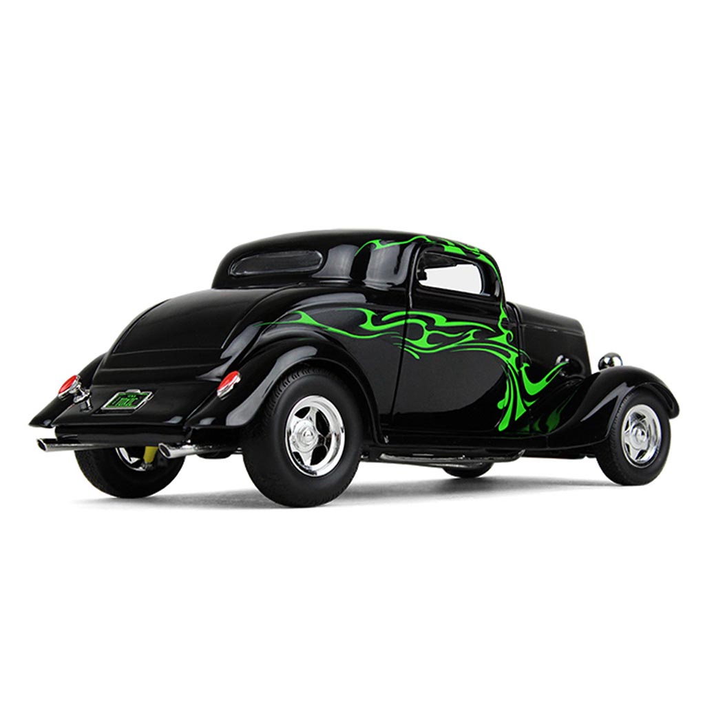 1934 Ford Coupe Street Rod (Black/Lime Green Flames)