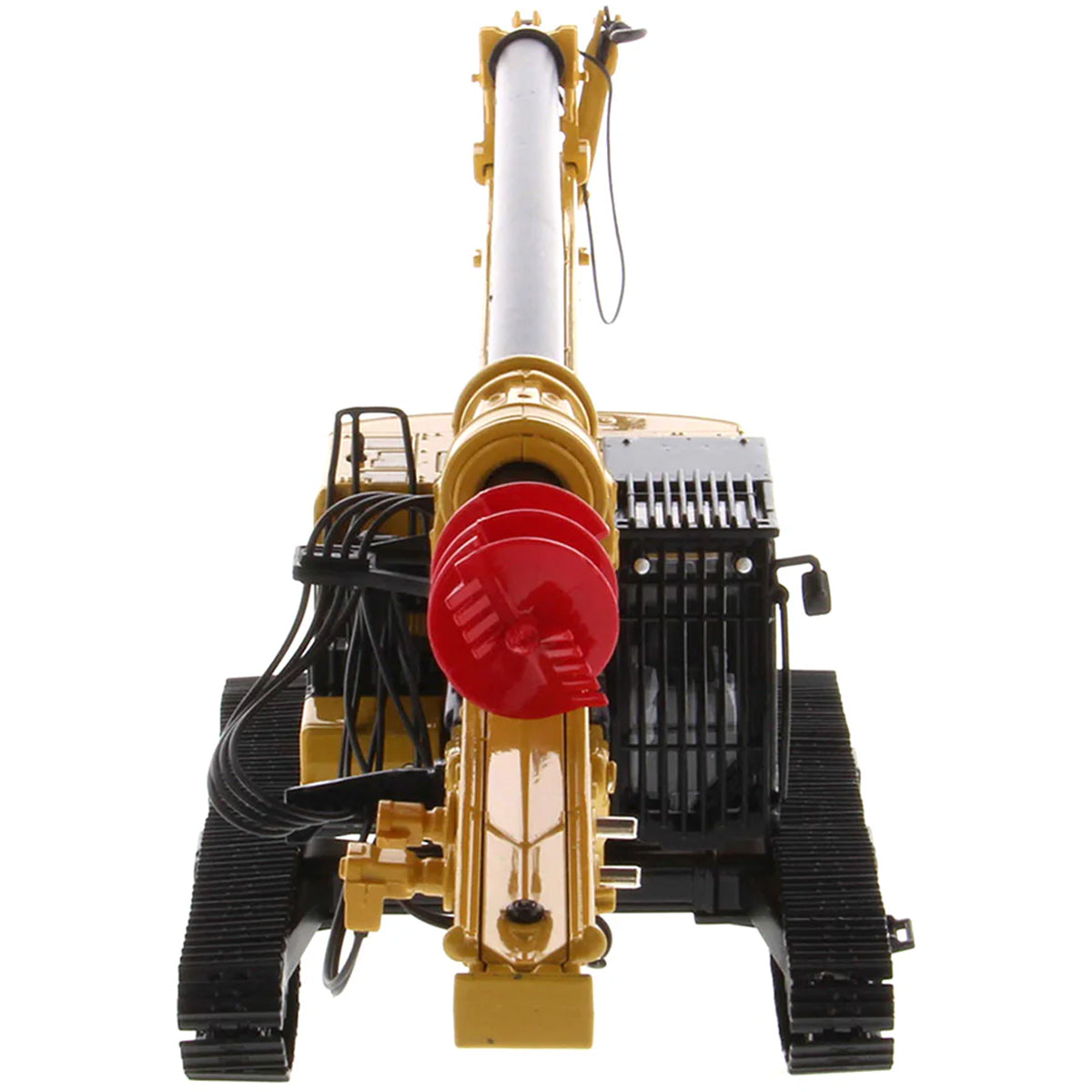 Model of a Caterpillar 330 Next Gen Carrier with CZM EK160 Cylinder Crowd Drilling Rig on a White Background