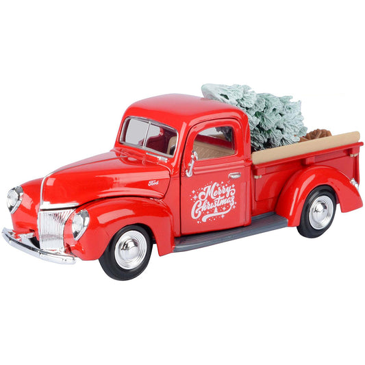 1940 Ford Pickup (Red) w/Christmas Tree