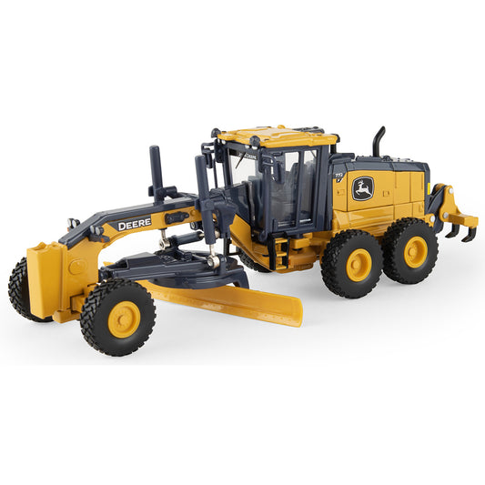 John Deere 772 P-Tier Motor Grader on a white background