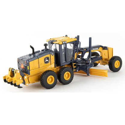 John Deere 772 P-Tier Motor Grader on a white background