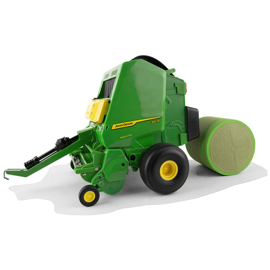John Deere 561R Round Baler on a white background