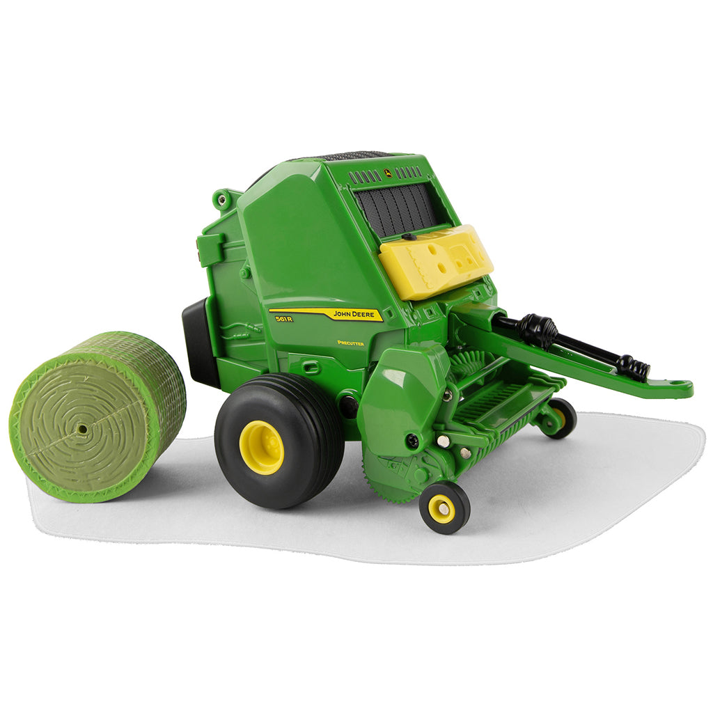 John Deere 561R Round Baler on a white background