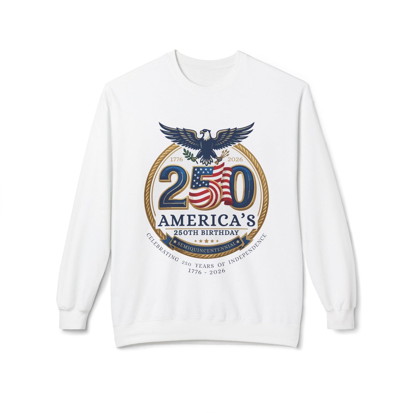 America's 250th Anniversary Crewneck Sweatshirt – 'We The People' Patriotic Design