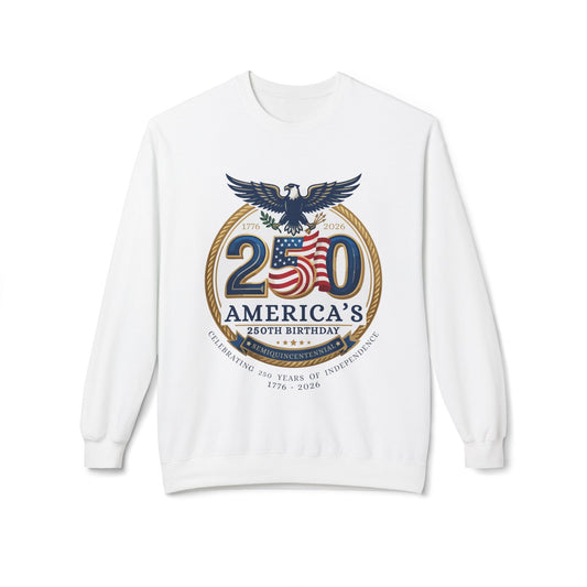 America's 250th Anniversary Crewneck Sweatshirt – 'We The People' Patriotic Design