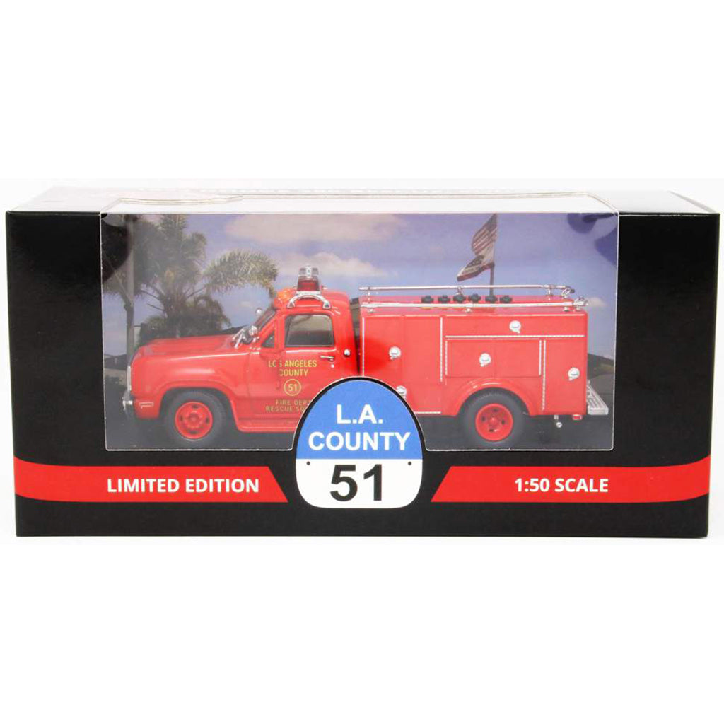 1974 Dodge 300 Rescue Unit "Los Angeles Co. Fire Dept. Squad 51 - Emergency" in packaging