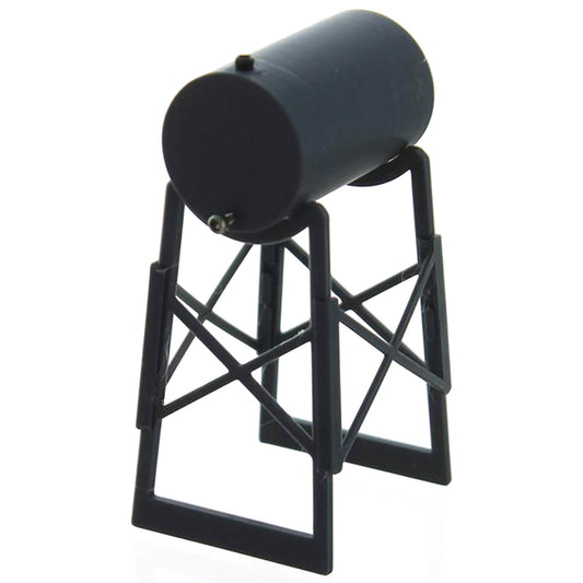 Gray 500-Gallon Fuel Tank on Legs on a white background
