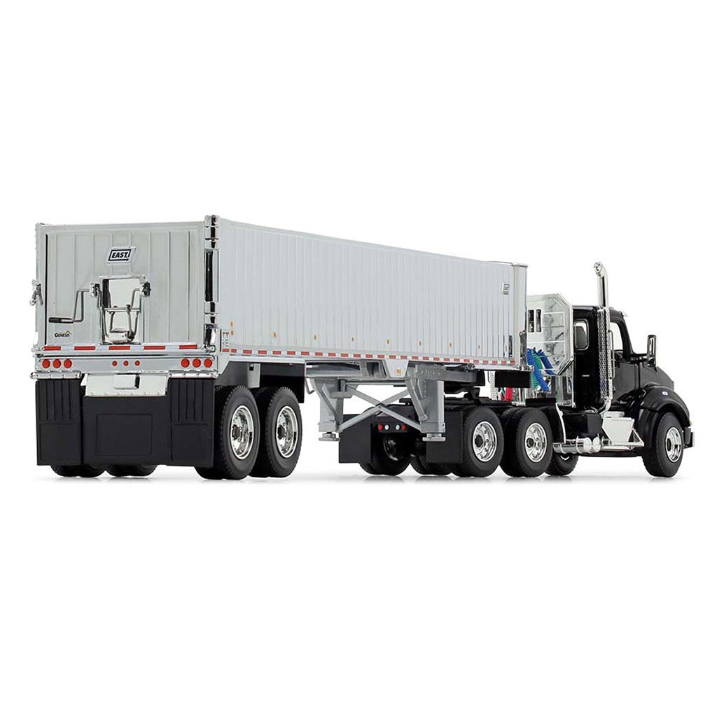 Kenworth T880 Day Cab with East Genesis End Dump Trailer (Black)