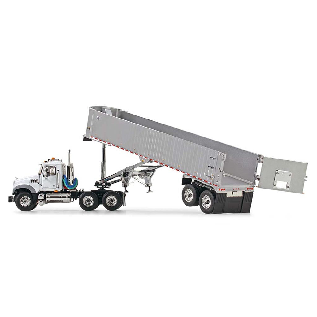 Mack Granite MP Day Cab with East Genesis End Dump Trailer (White)