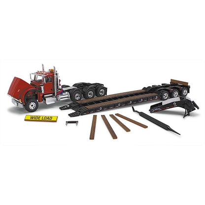 Peterbilt 367 (Red) w/Tri-Axle Lowboy Trailer (Black)