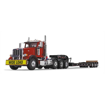 Peterbilt 367 (Red) w/Tri-Axle Lowboy Trailer (Black)