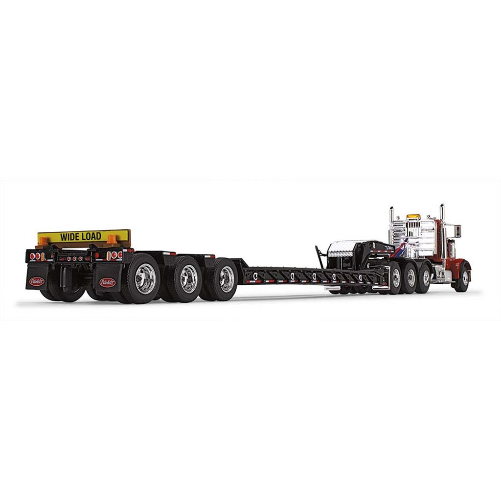 Peterbilt 367 (Red) w/Tri-Axle Lowboy Trailer (Black)