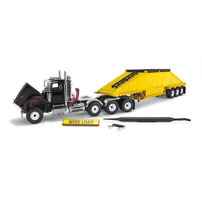 Peterbilt 367 w/Bottom Dump Trailer (Black/Yellow)